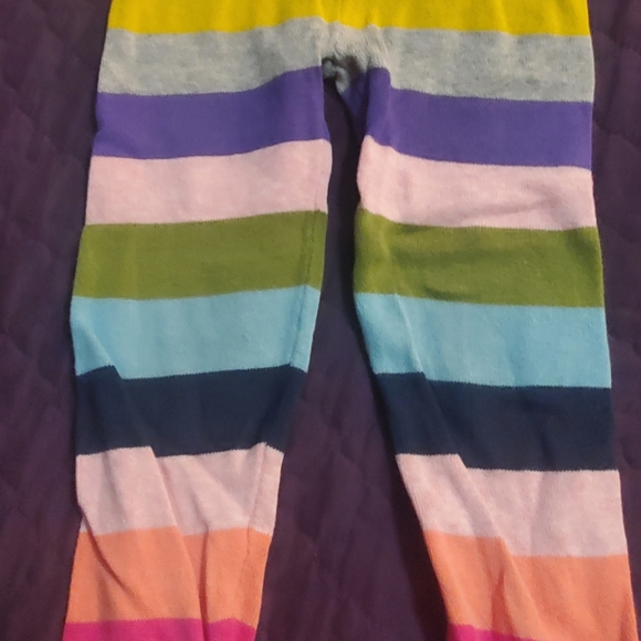 EUC- Gap KIDS Colorful Striped Sweater Leggings. - Picture 2 of 3